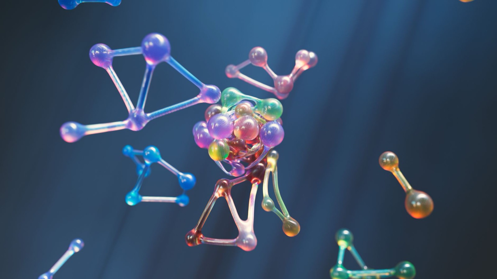 Molecular model representing THCa converting to THC