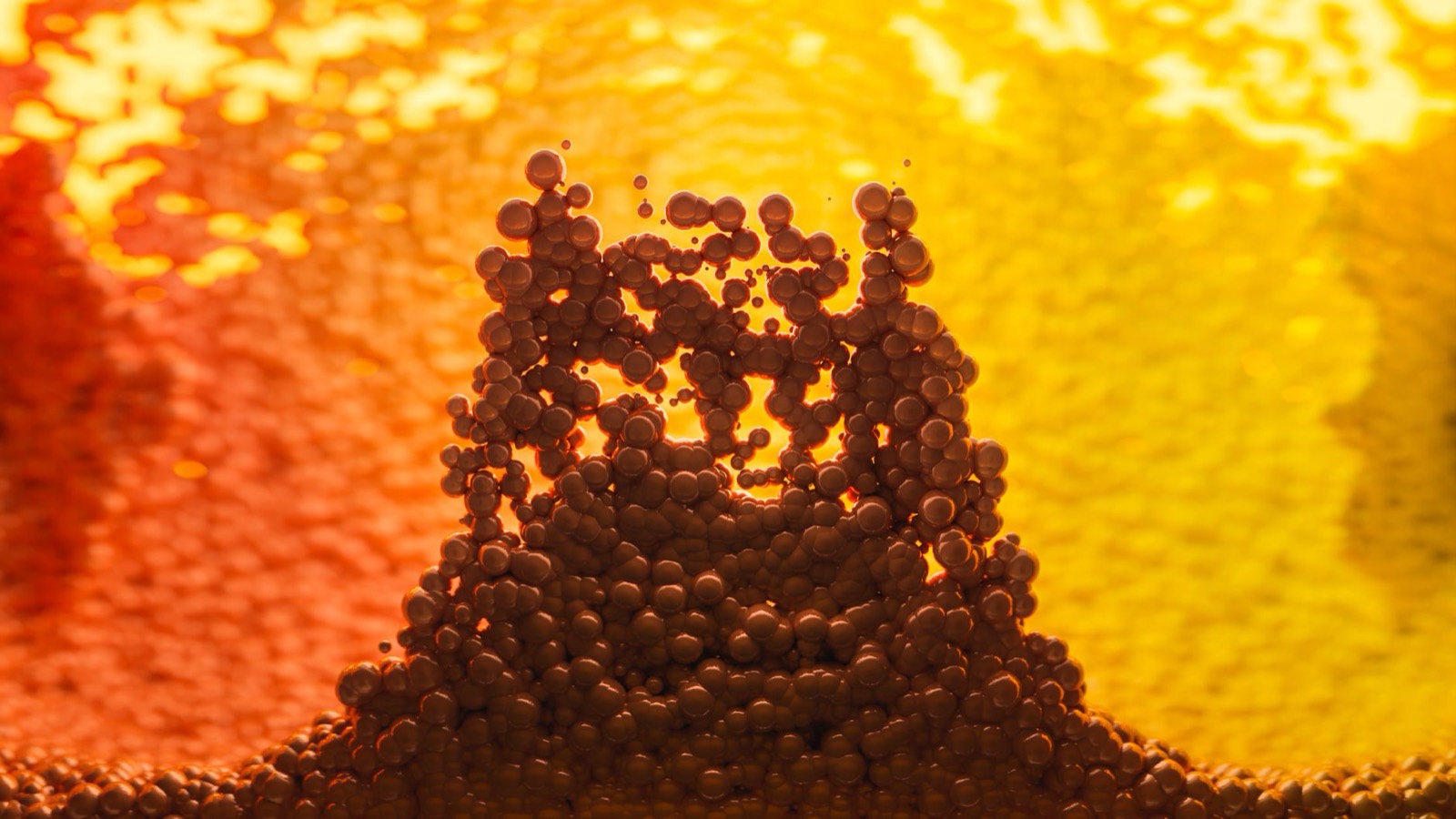 Molecular model representing THCa conversion to THC