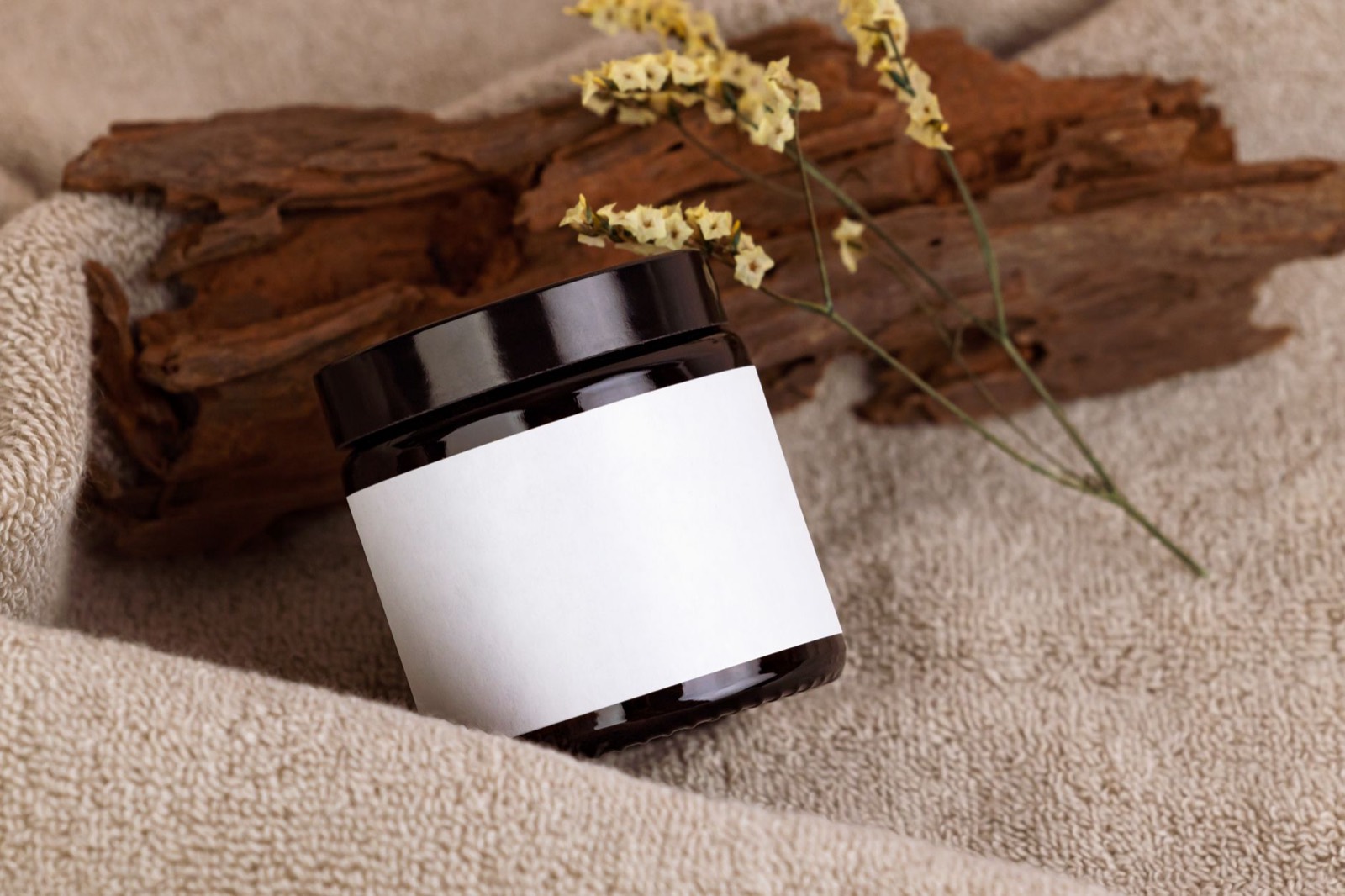 Craft cannabis cured in a sealed glass jar