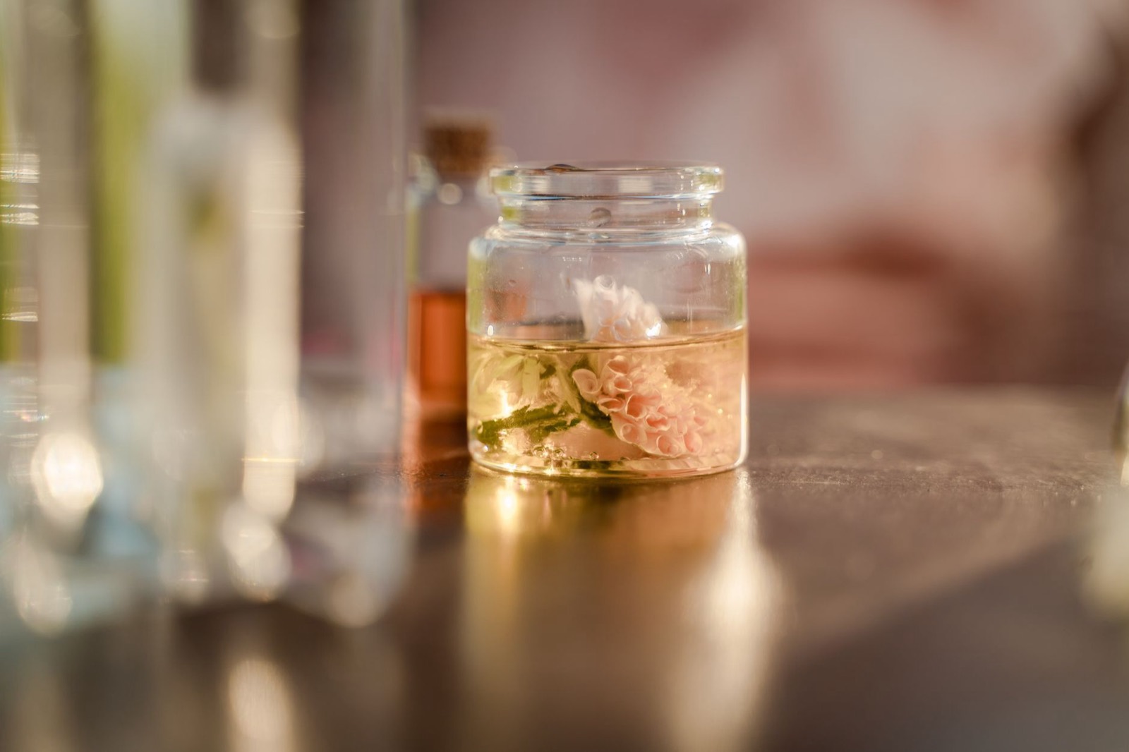 Craft cannabis cured in a sealed glass jar