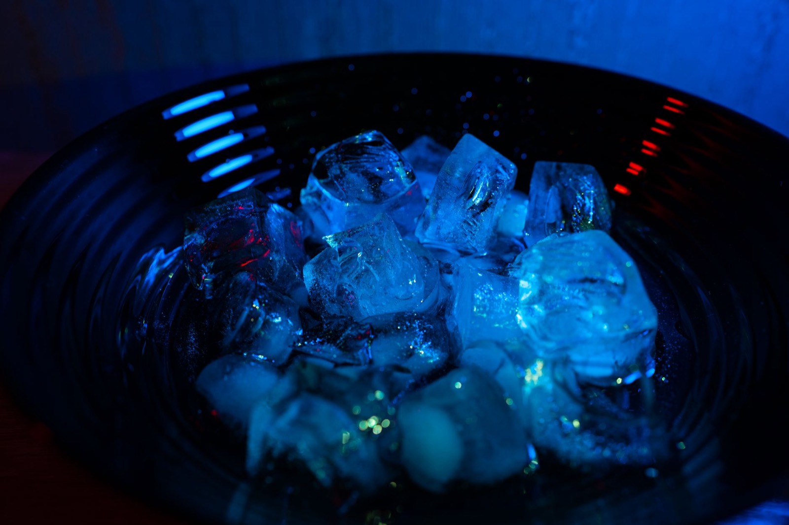 Ice representing the cold used in ice water hash extraction