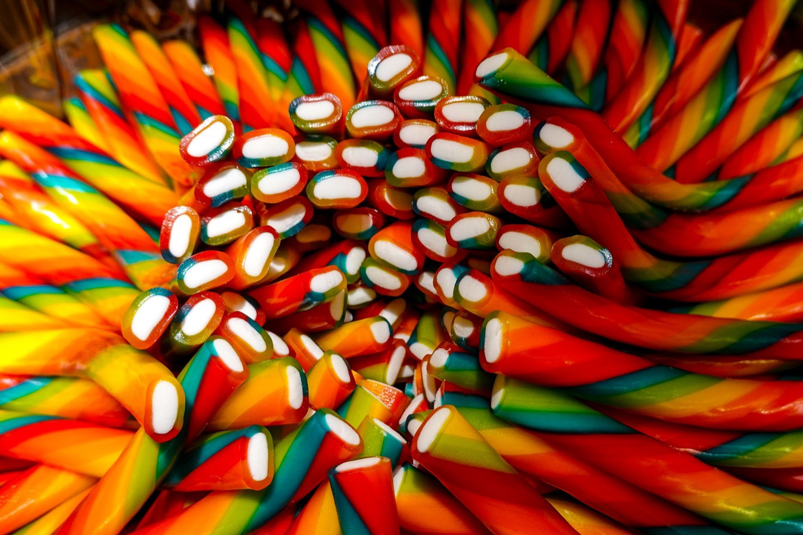 Colourful candy representing the Starbury strawberry and Smarties profile