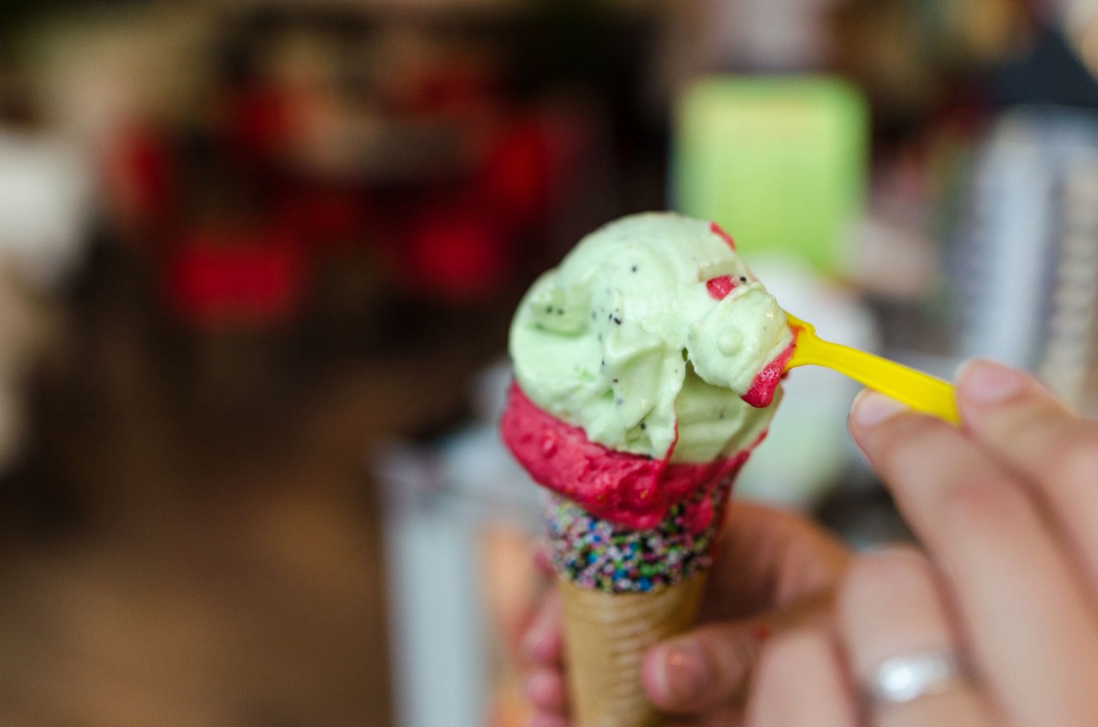Fruit sherbet representing the Sunset Sherbet flavour profile